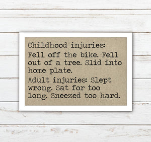 Childhood Injuries Funny Magnet