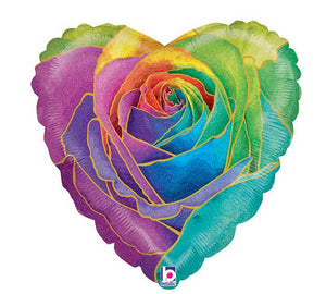 Rainbow Rose Balloon