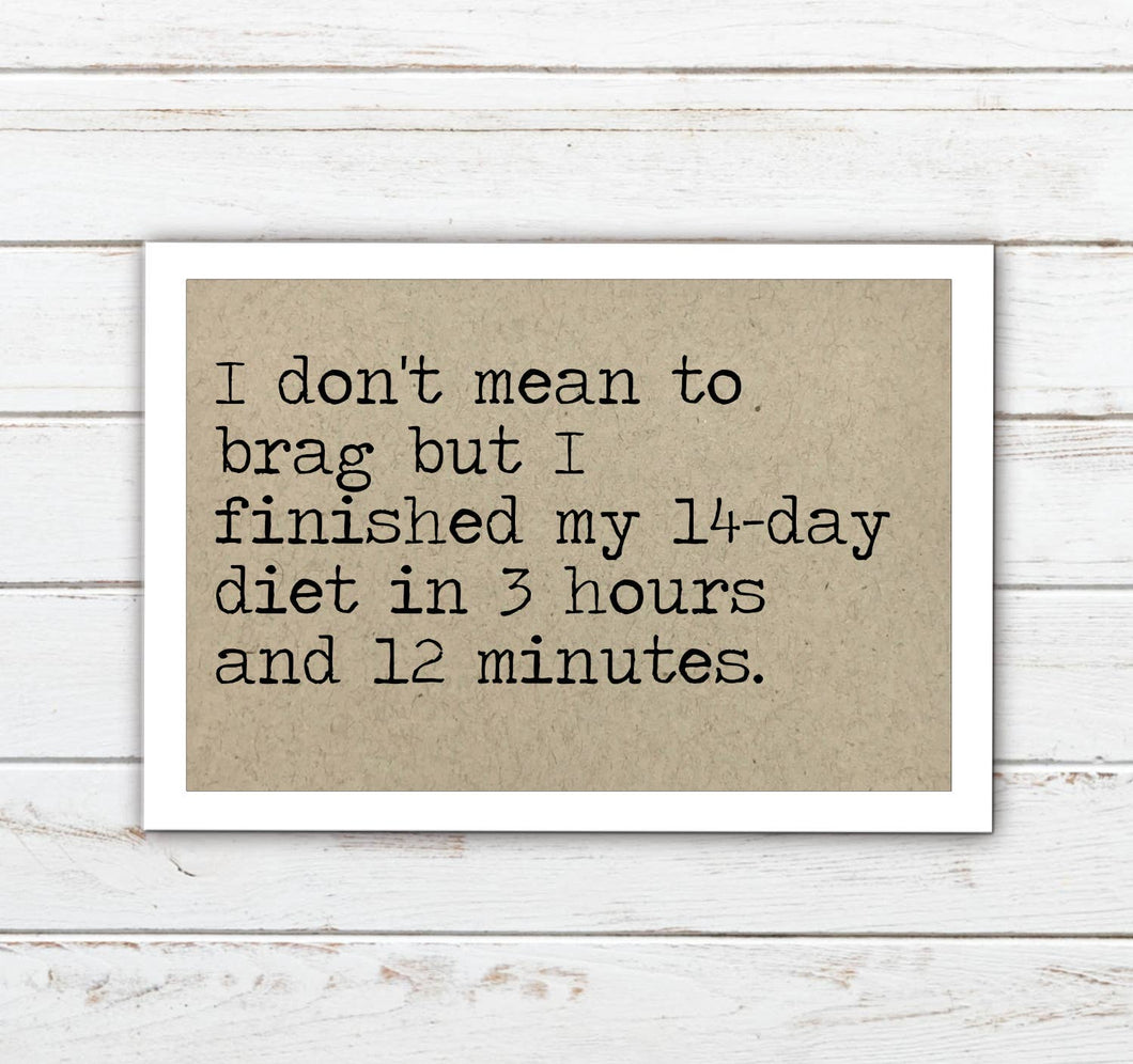 14 Day Diet Funny Magnet
