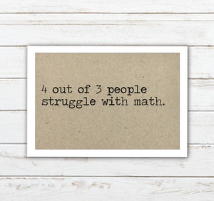 Struggle With Math Magnet