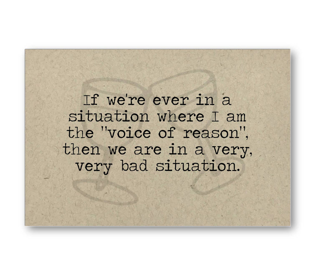 Voice of Reason Funny Card