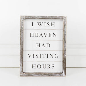 Visiting Hours Sign