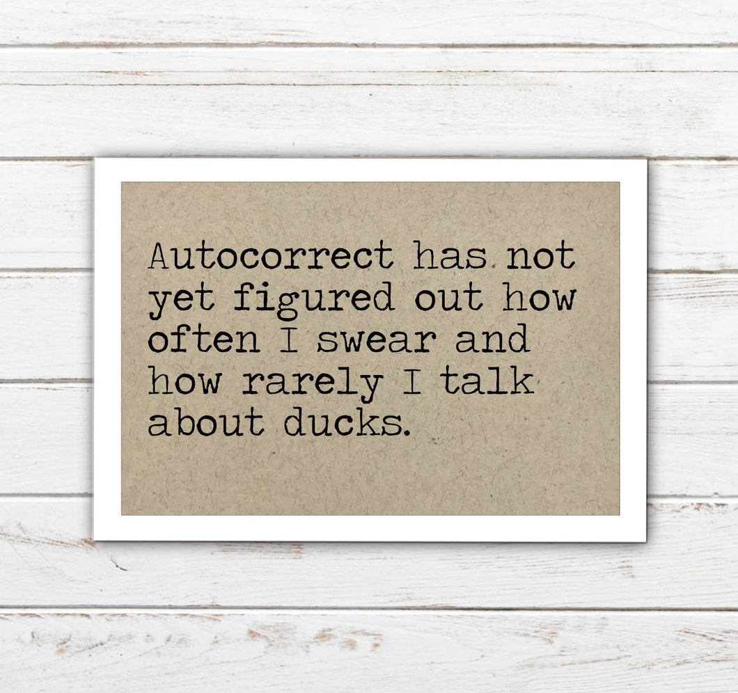 Autocorrect and Ducks Funny Magnet