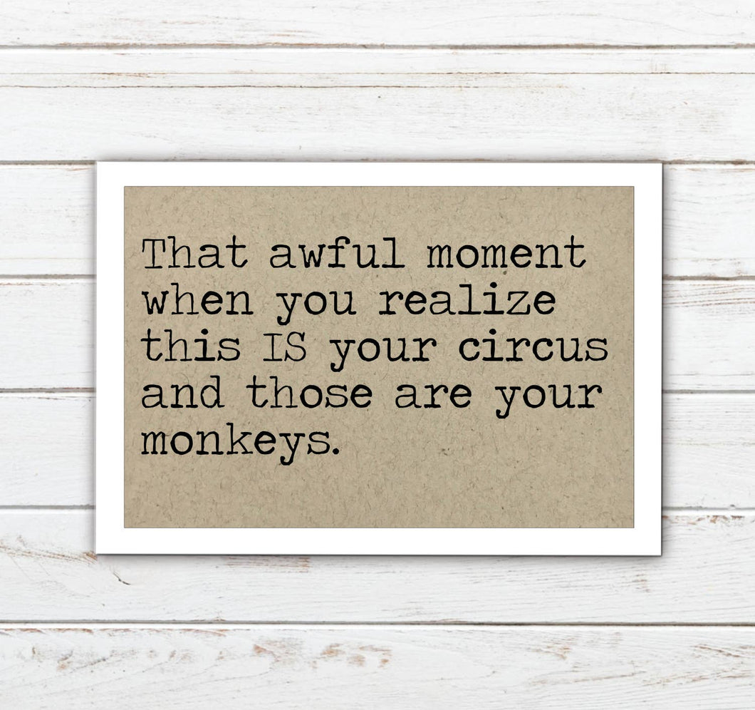 Your Monkeys Funny Magnet
