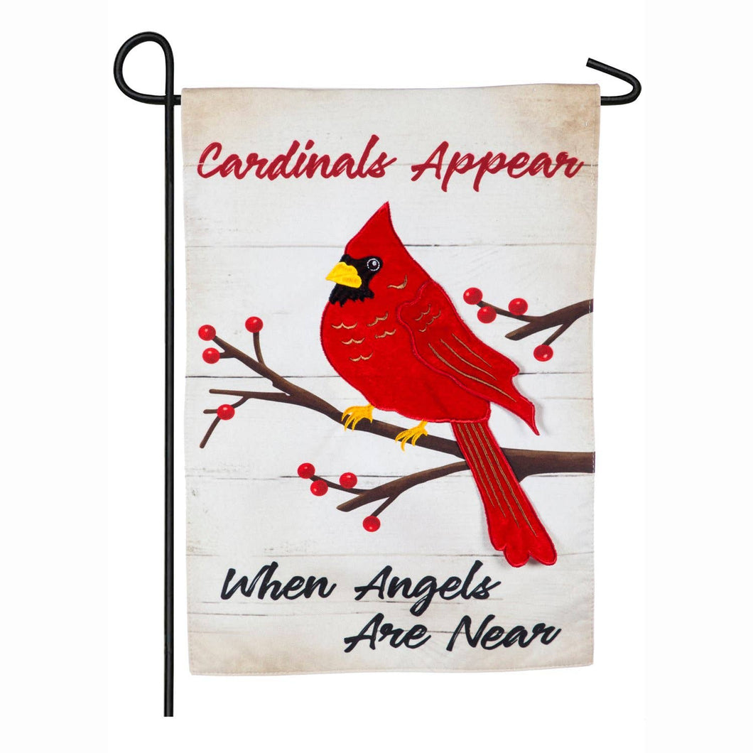 When Angels Are Near Garden Linen Flag