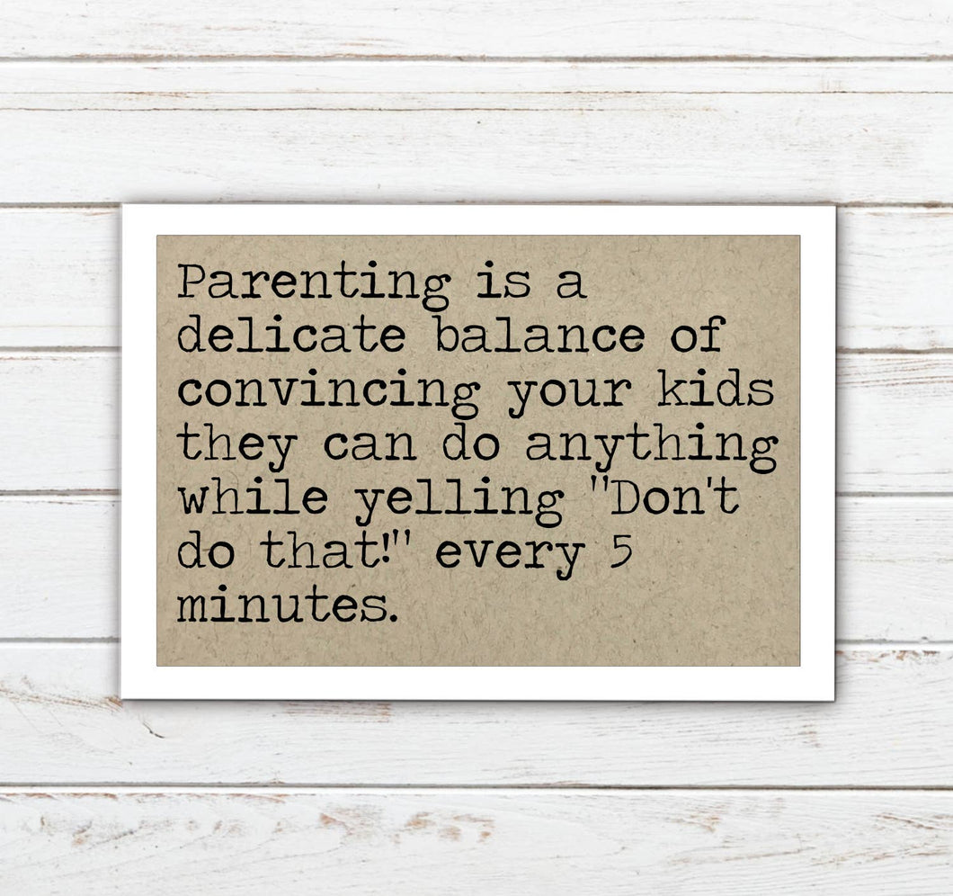 Parenting Balance Funny Magnet