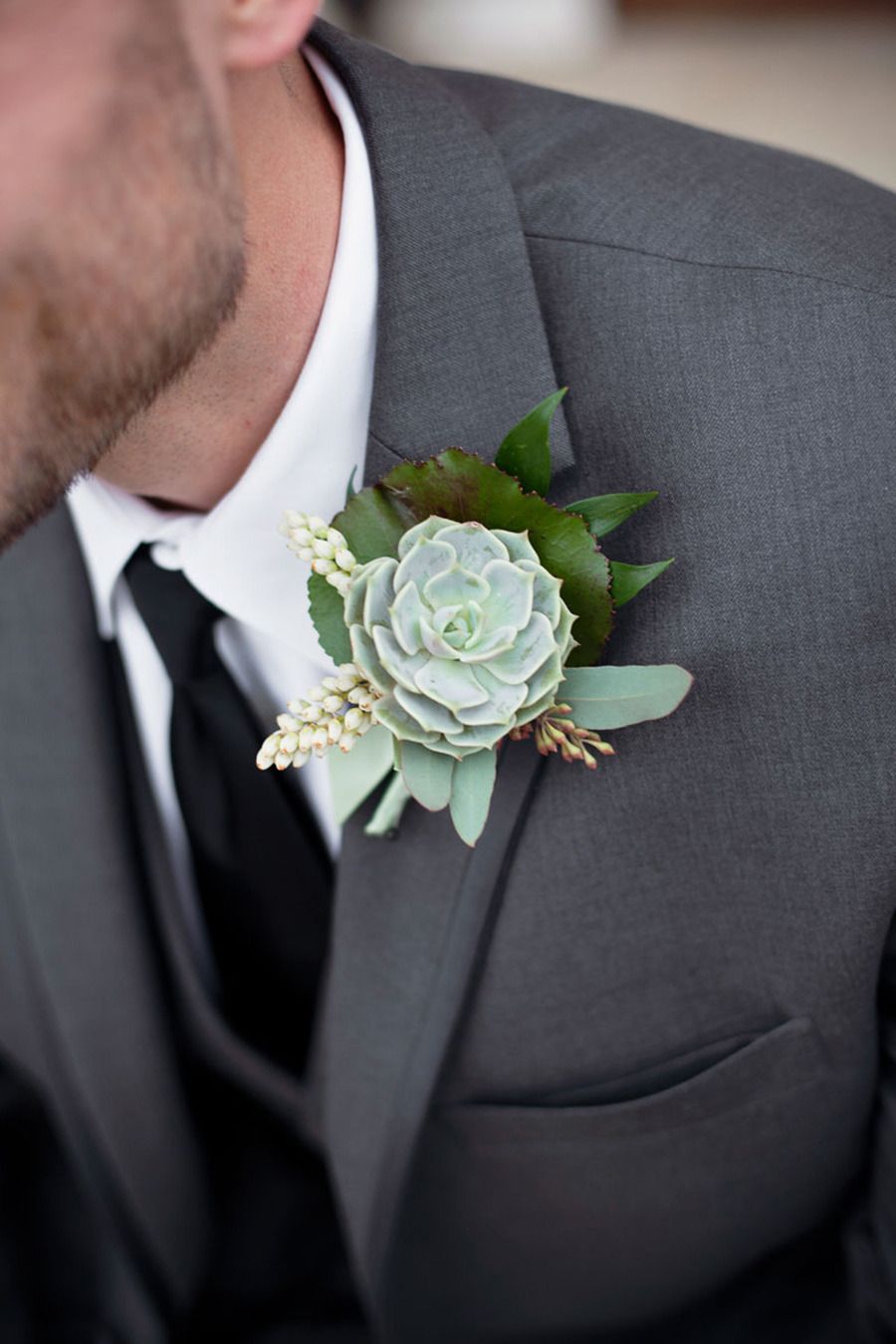 boutonniere succulent Succulent Boutonniere