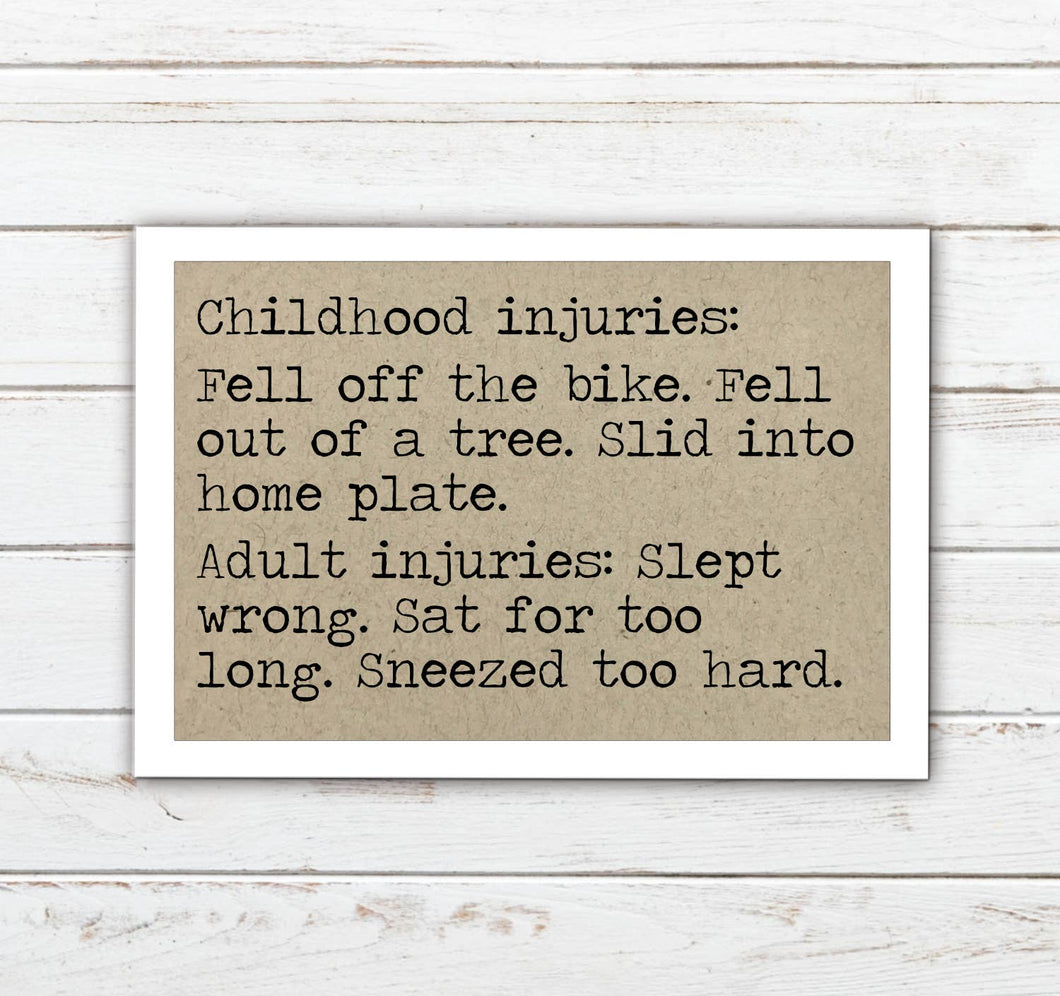 Childhood Injuries Funny Magnet